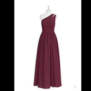 Azazie Bridesmaid Dress- Molly style in Cabernet